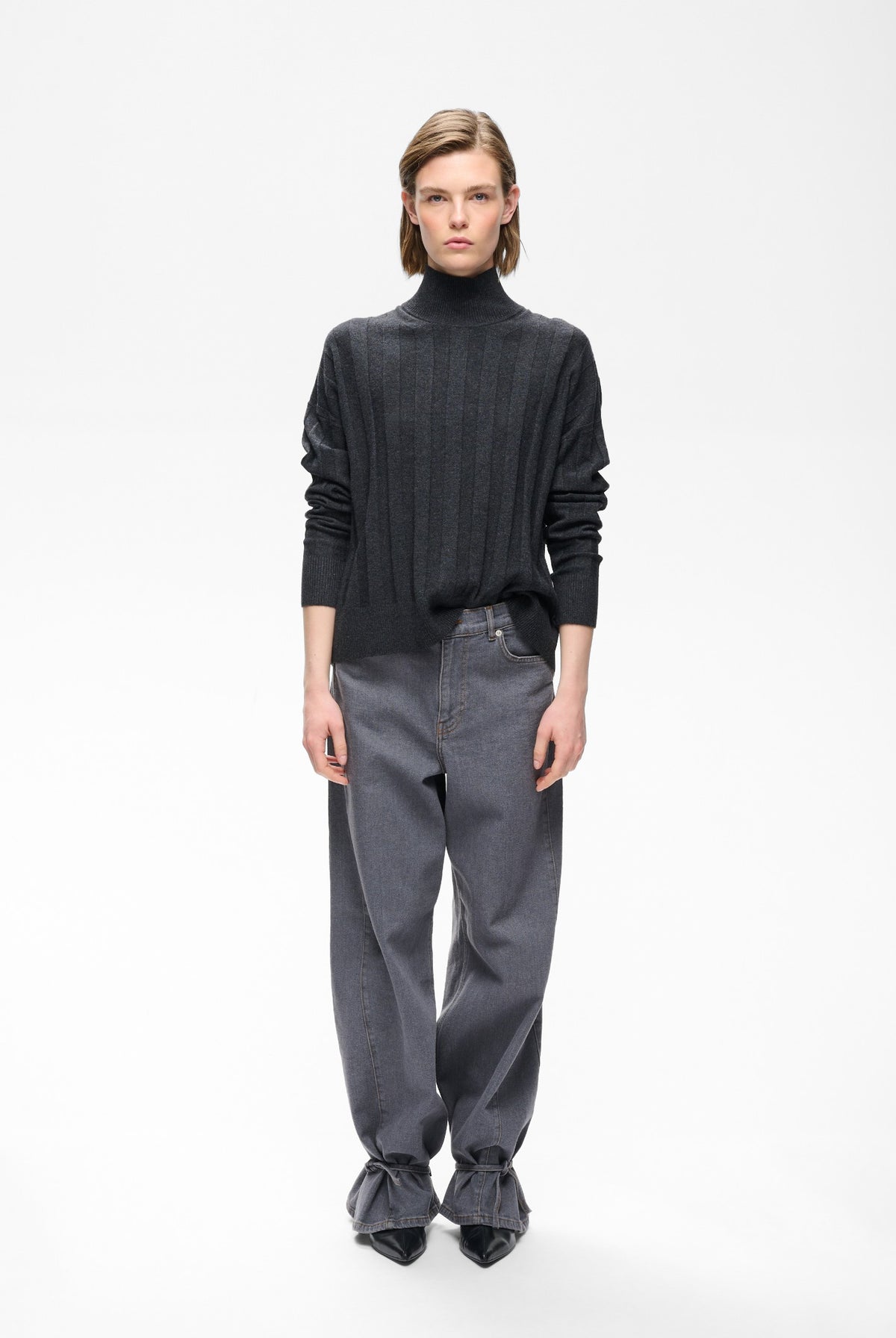 TESSIW KELLSIE PULLOVER Mörkgråmelerad - 300596 - 30112928