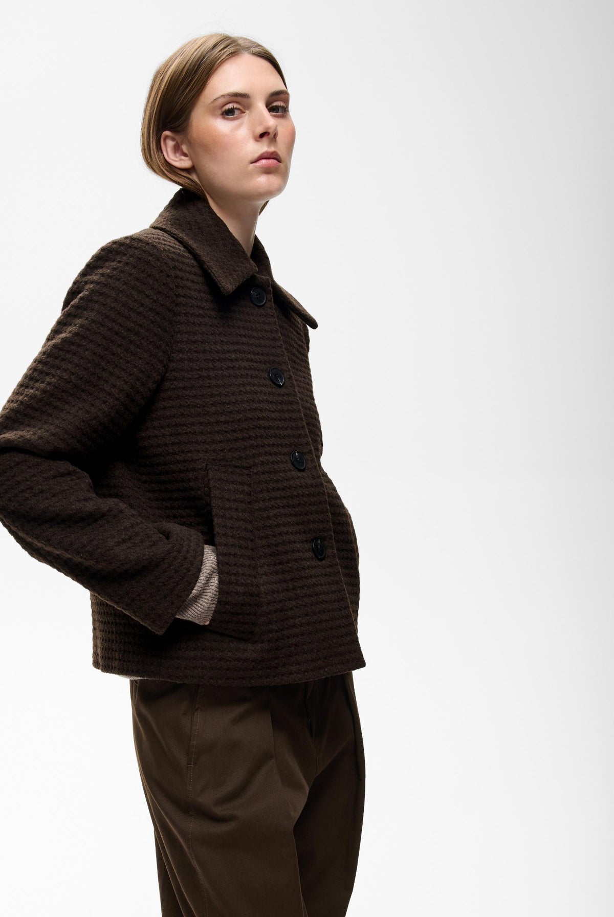 HENDRIXIW SHORT JACKET Chocolate Brown - 191109 - 30112980