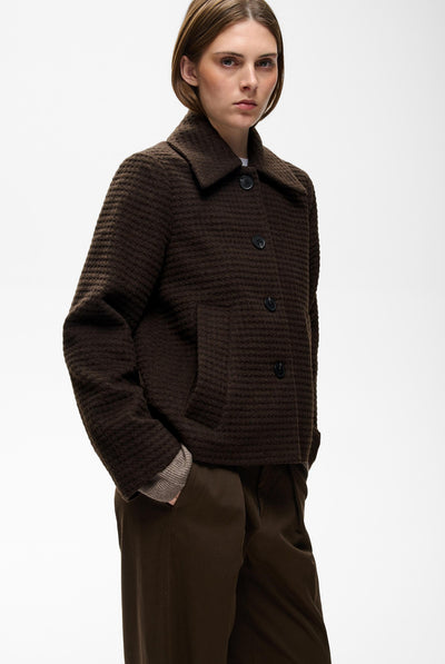 HENDRIXIW SHORT JACKET Chocolate Brown - 191109 - 30112980 Thumbnail