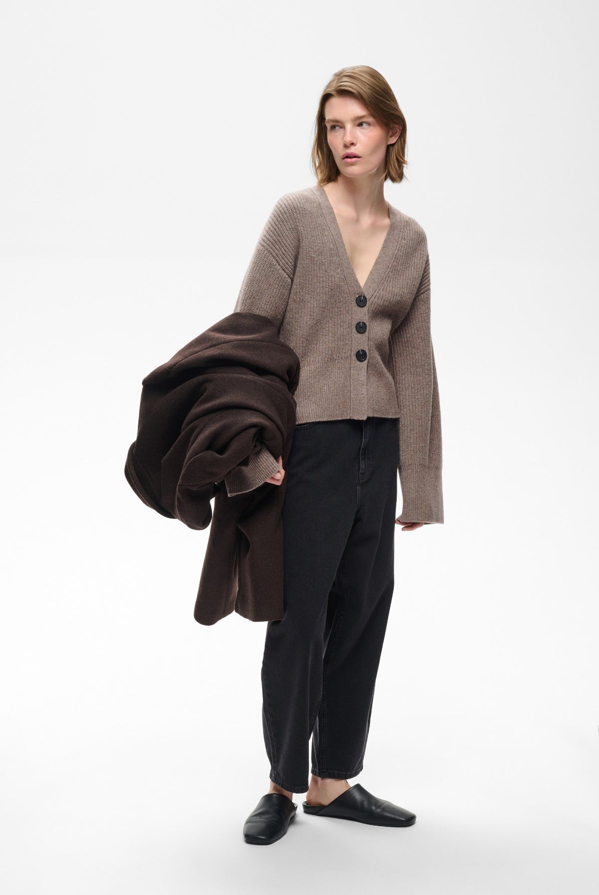 NOOMIIW KAXY CARDIGAN Cinder Melange - 1715061 - 30113064