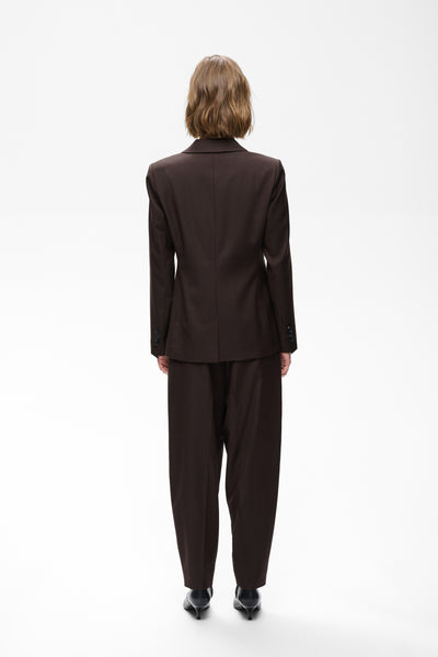 CADIEIW MEL CORE BARREL PANT Chocolate Brown Melange - 1911 - 30113069 Thumbnail
