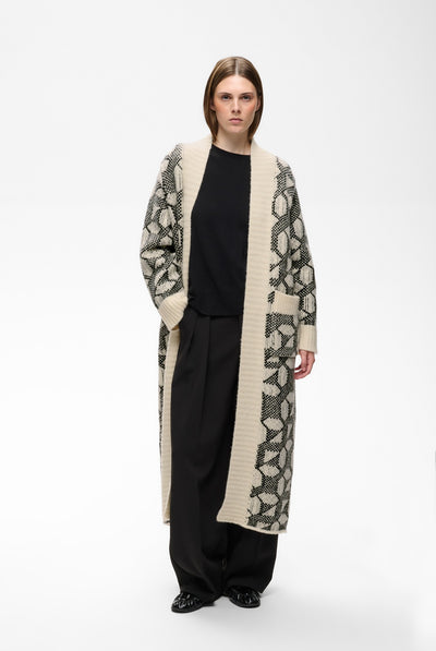 TULAIW CARDIGAN GRAFISKT KAKELMÖNSTER - 90001327 - 30113081 Thumbnail