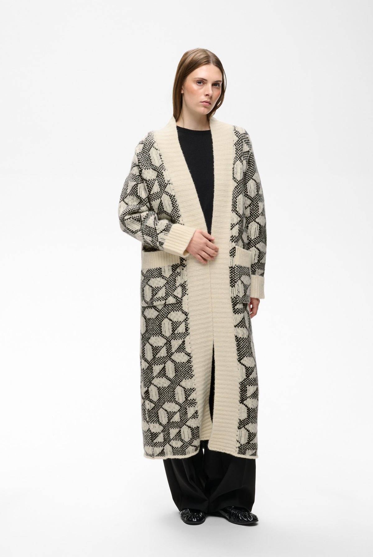 TULAIW CARDIGAN GRAFISKT KAKELMÖNSTER - 90001327 - 30113081