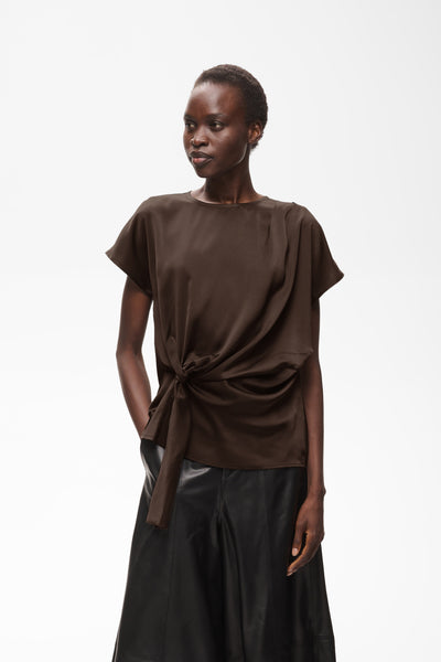 SATINEIW KNOT TOP Chokladbrun - 191109 - 30113427 Thumbnail
