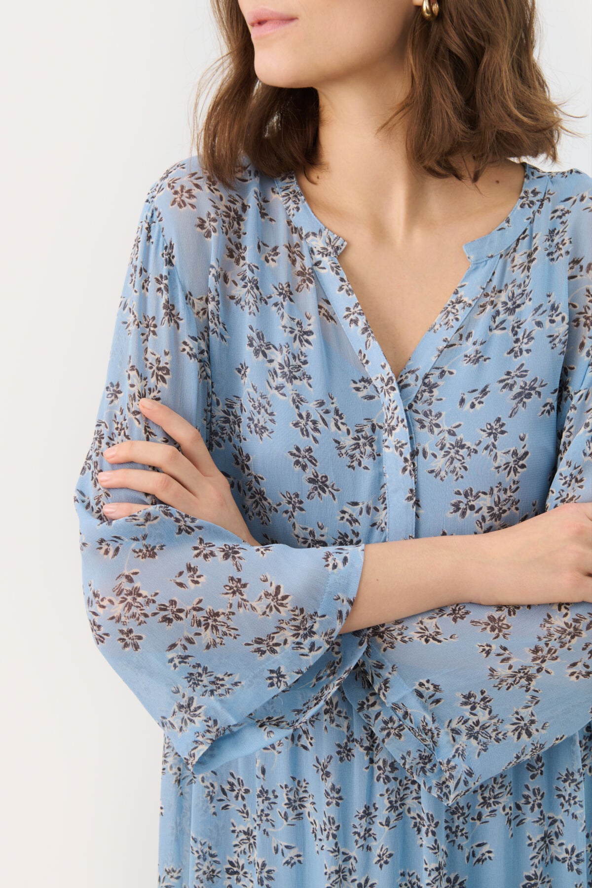PoloniaPW DR Faded Denim Scattered Flower - 30307030