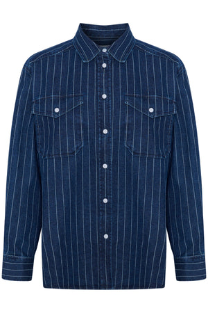 CollettePW SH Stripe Mörk Denim - 30308571