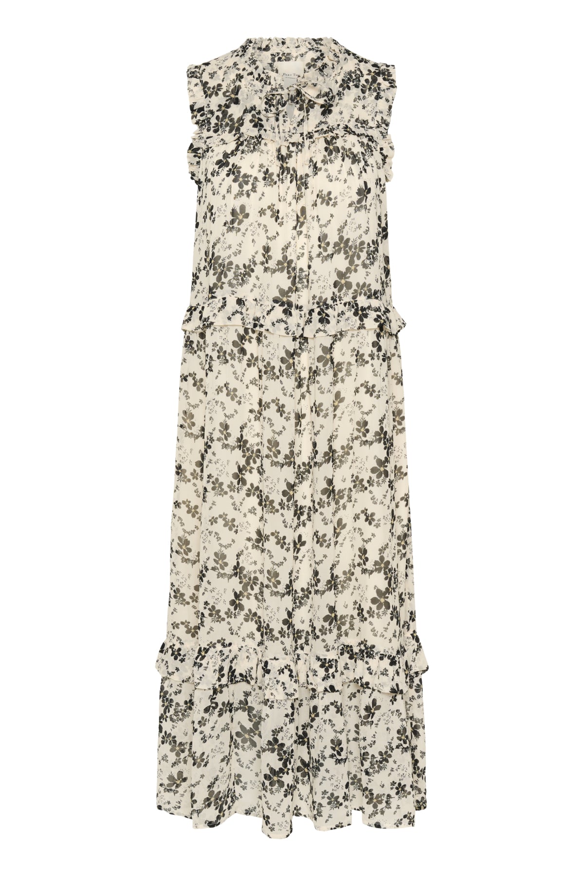 RiyanaPW DR Black Contrast Flower Print - 30309622