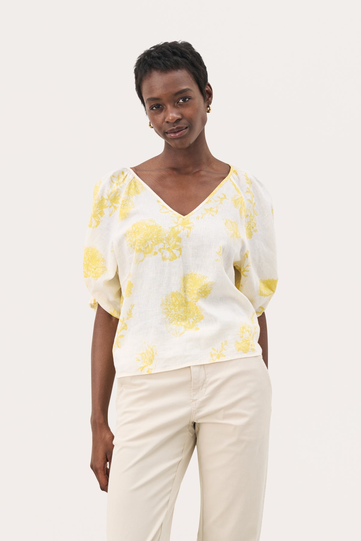 RosalynPW BL Yellow Fantastiskt blommönster