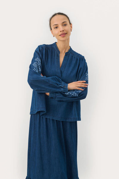 TerkaPW BL Medium Blue Denim Embroidery - 30309804 Thumbnail