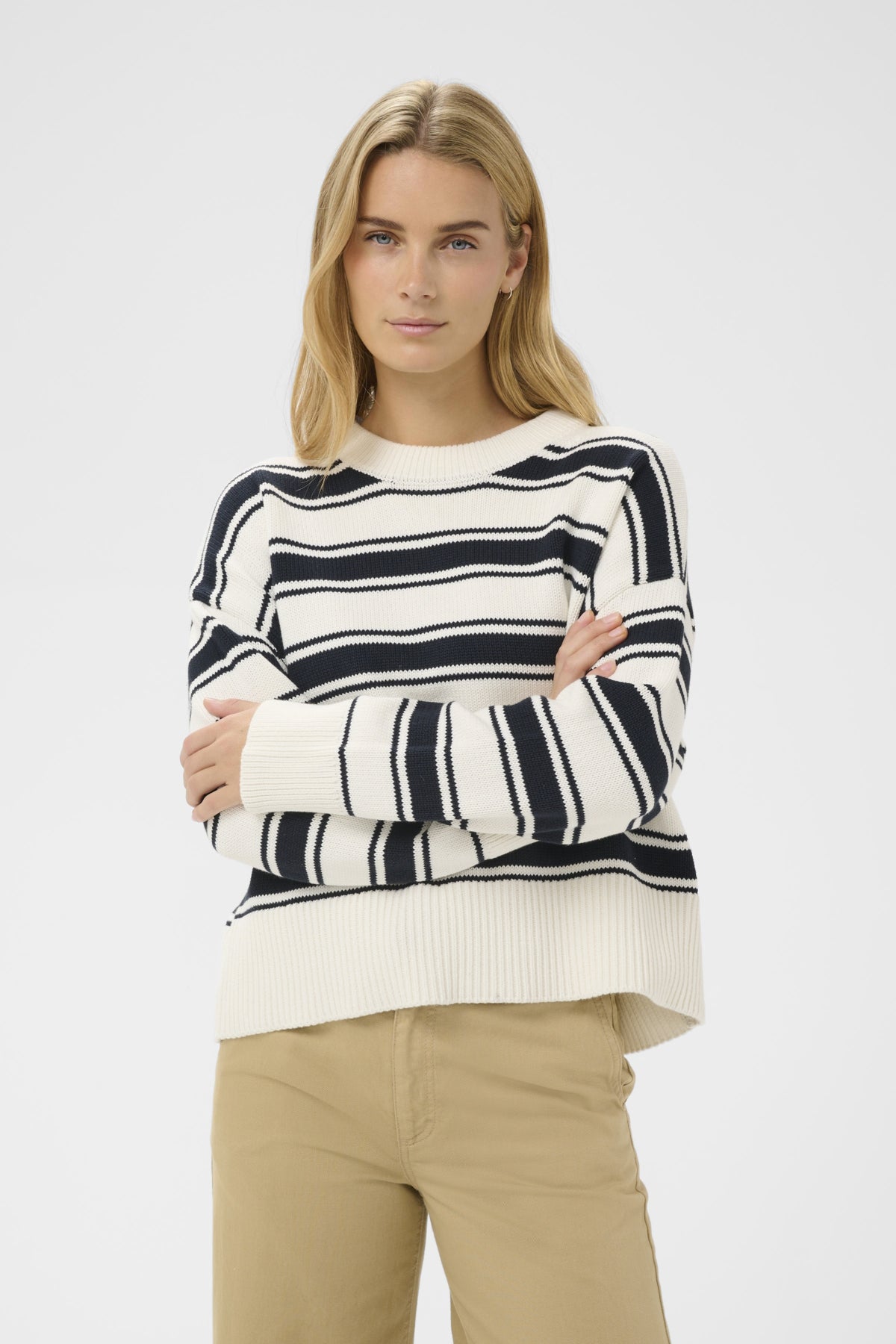 SerafinePW PU Dark Navy Trio Stripe 30309891