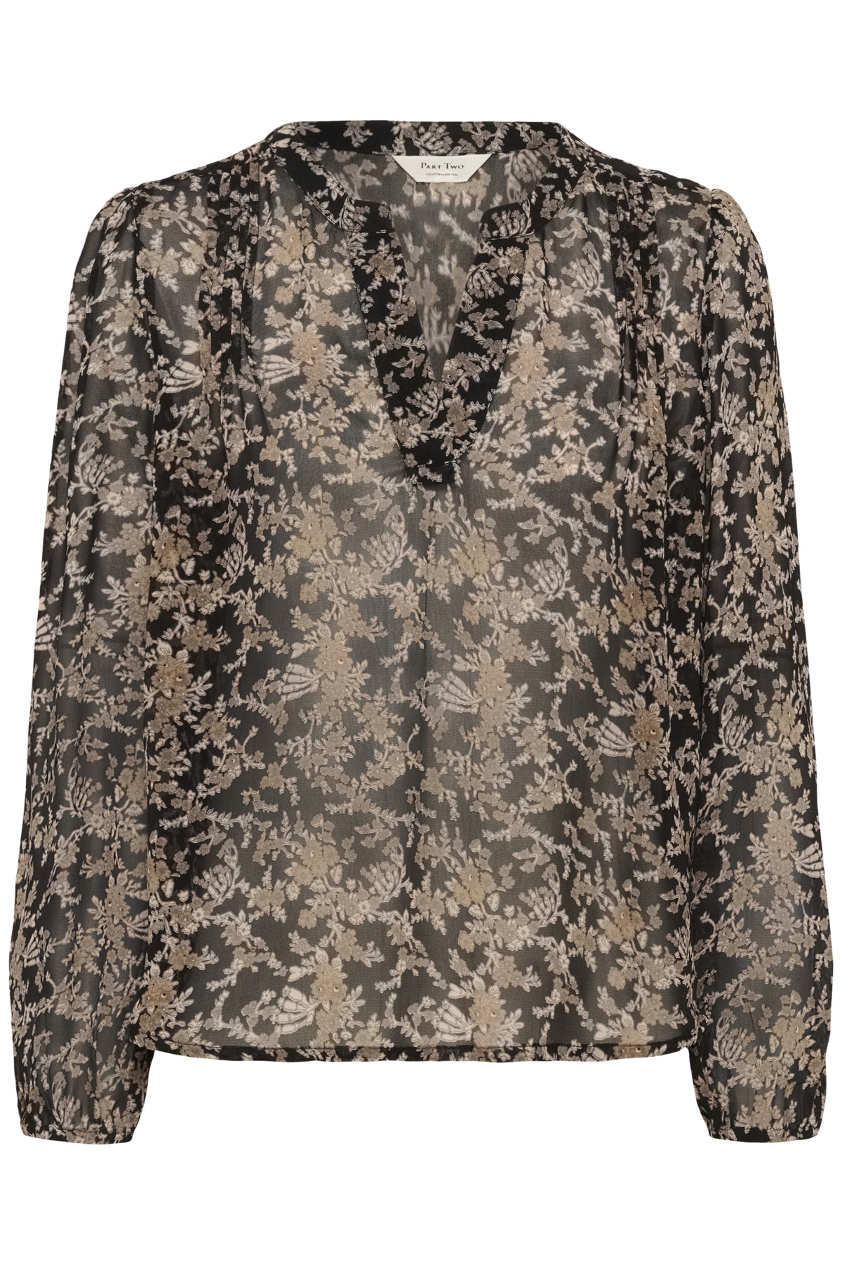 SandiPW BL Black Flower Bouquet Print - 30309960