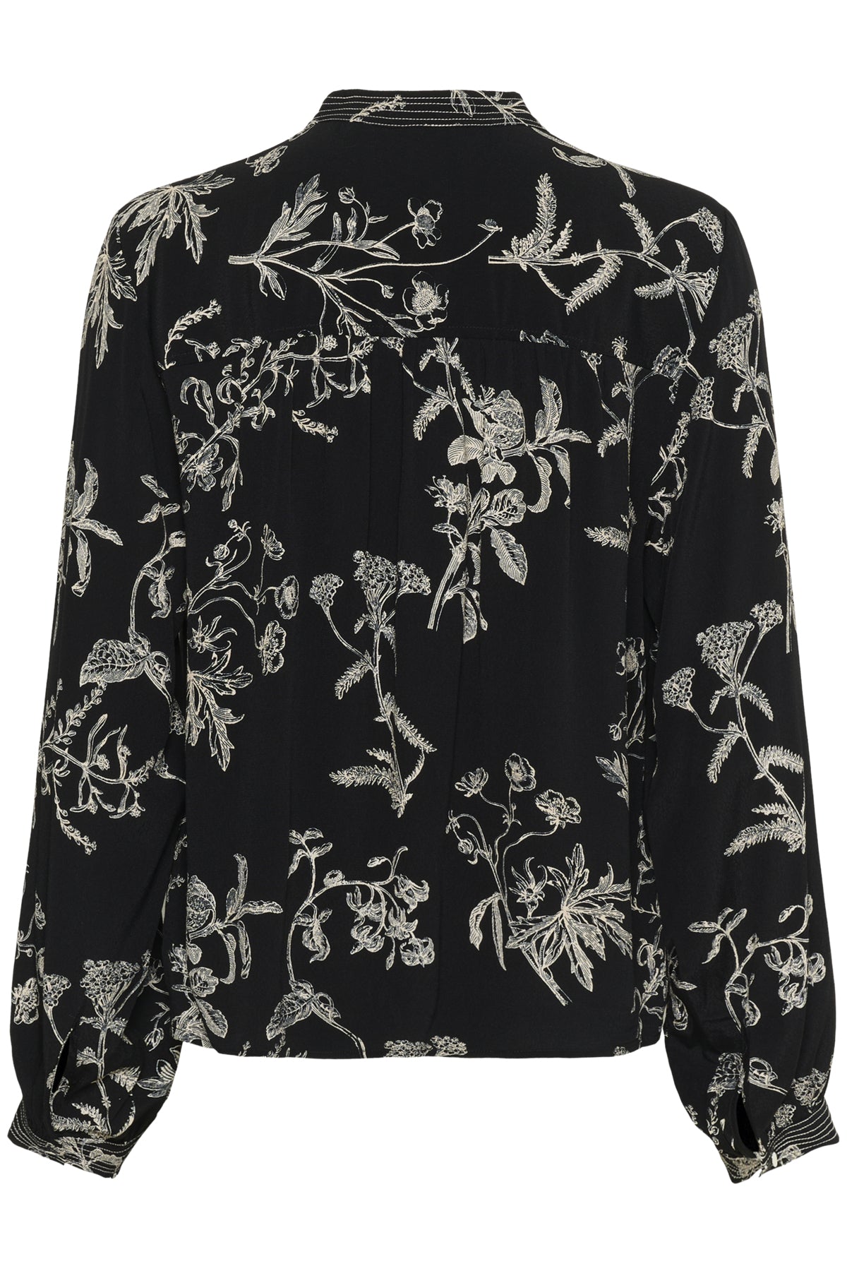 ShiromaPW BL Black Botanical Print - 30310006