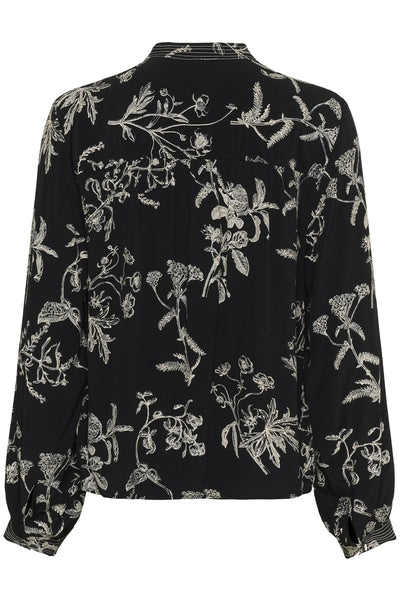 ShiromaPW BL Black Botanical Print - 30310006 Thumbnail