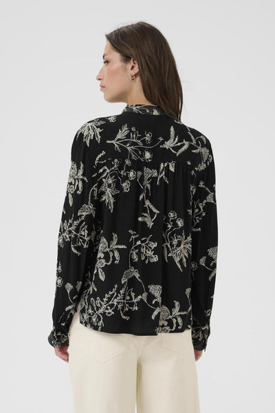ShiromaPW BL Black Botanical Print - 30310006 Thumbnail