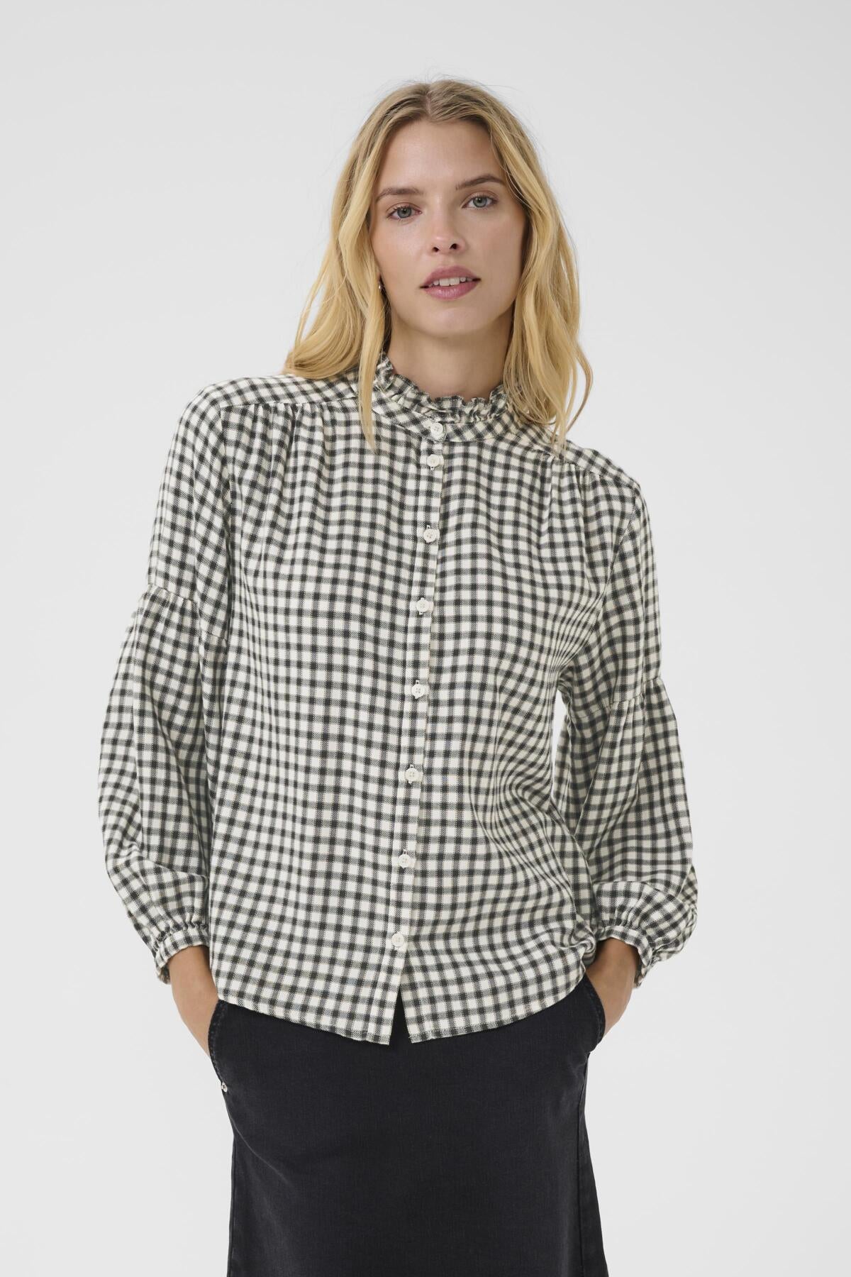 SamillaPW SH Dark Navy Mini Check - 30310087