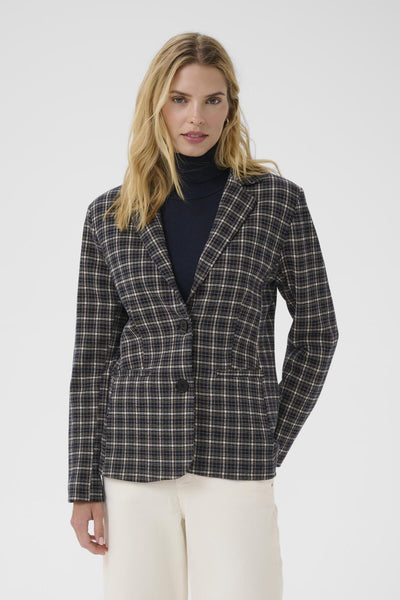 VinekePW BZ Dark Navy Check - 30310095 Thumbnail