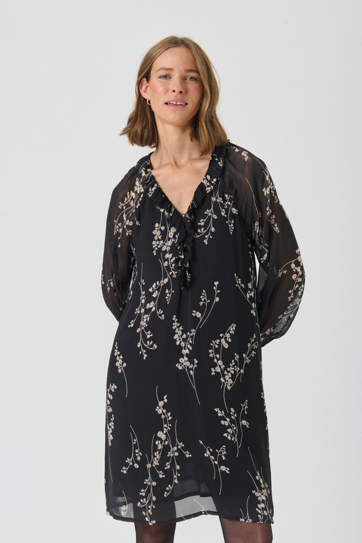 UrmaDR Black Fine Leaf Print - 304387 - 30310138