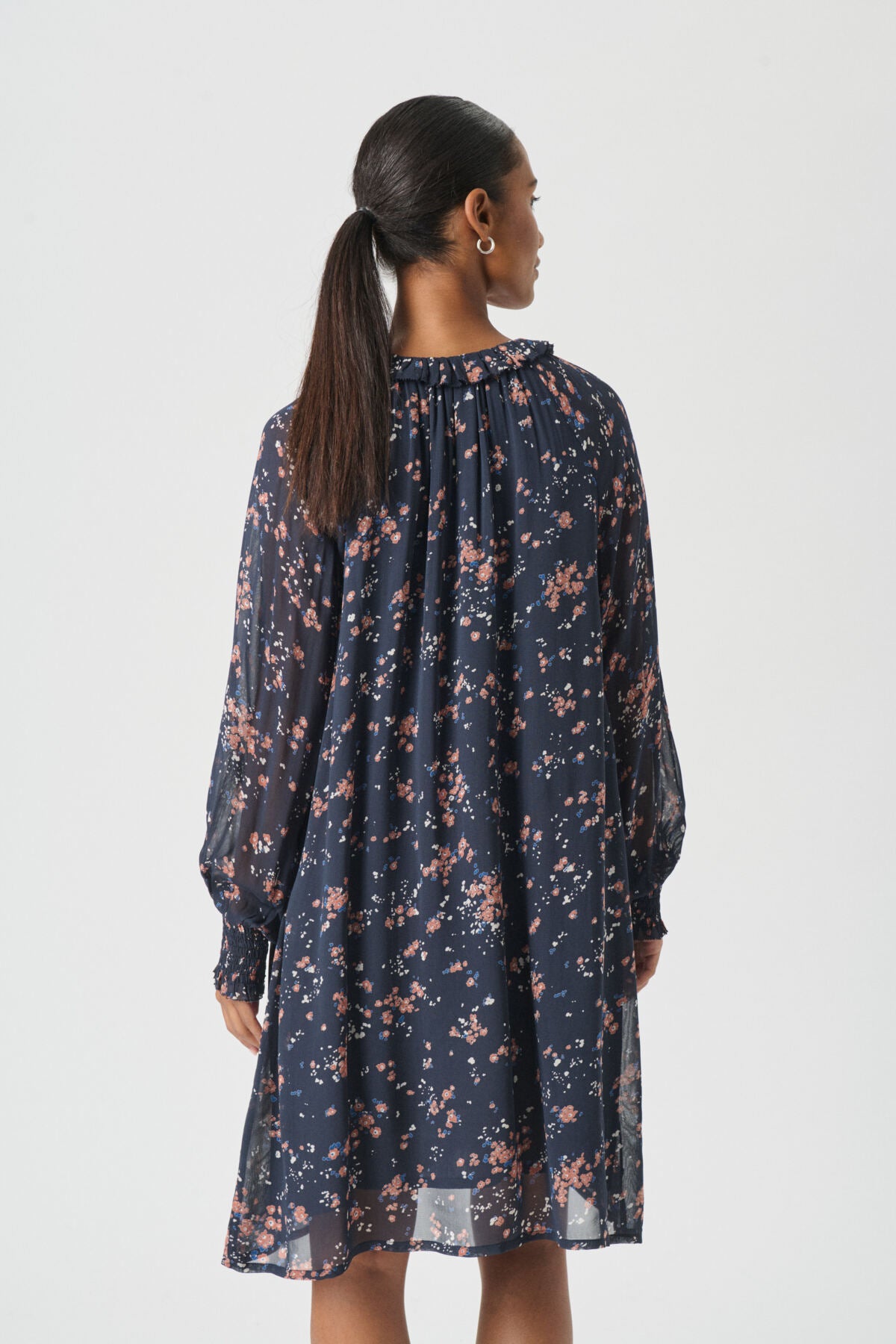 UrmaDR Mörk marinblått miniblomstertryck - - 30310138
