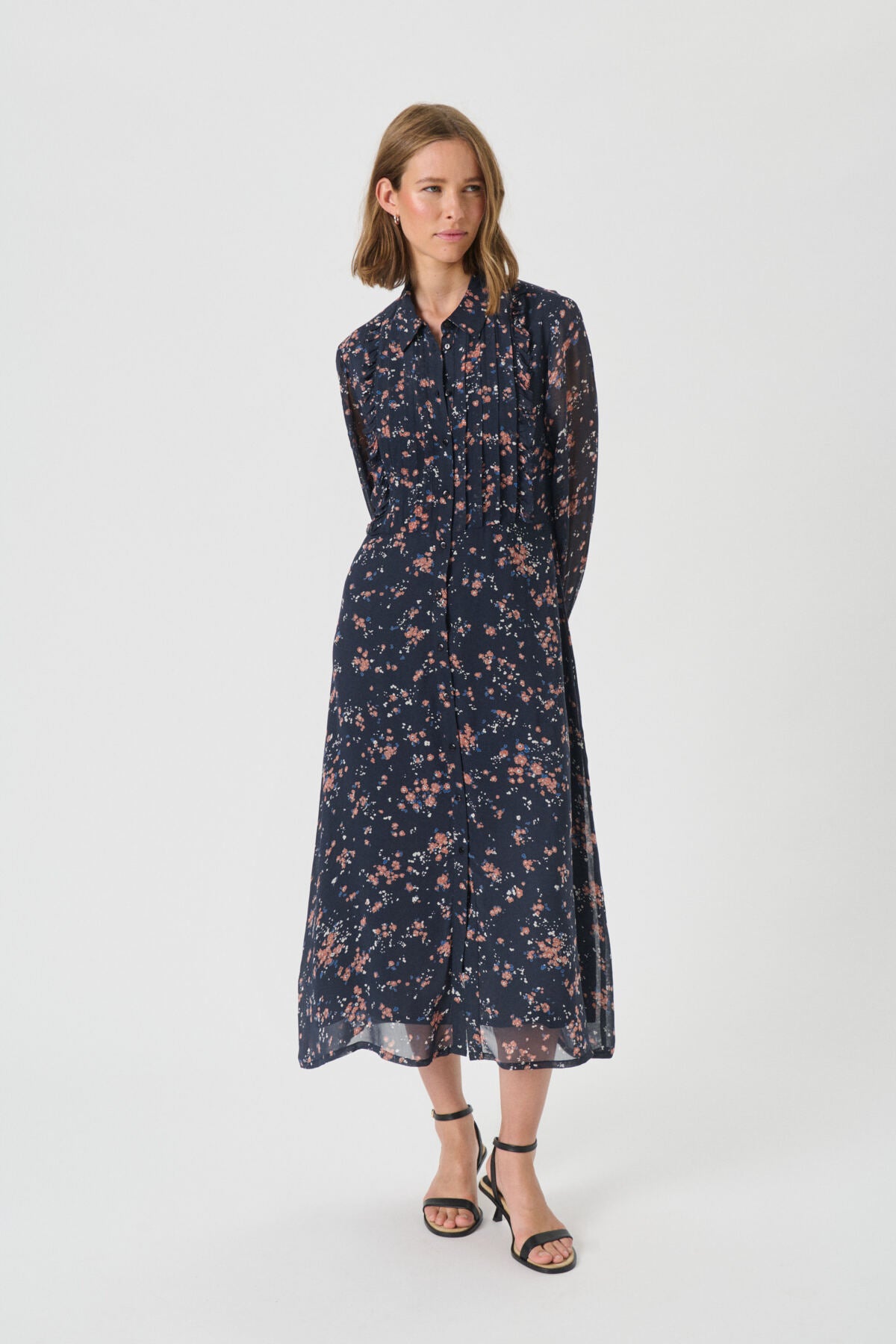 ValinkaPW DR Dark Navy Mini Flower Print - - 30310141