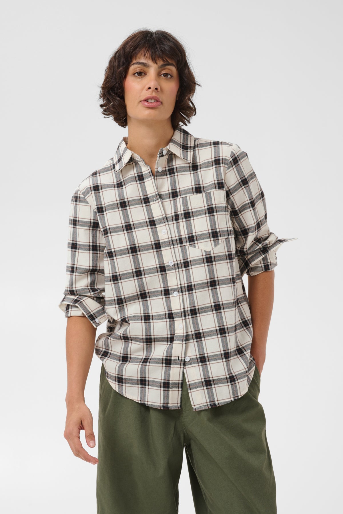 YanaPW SH Dark Navy/Mole Check - 305637 - 30310281