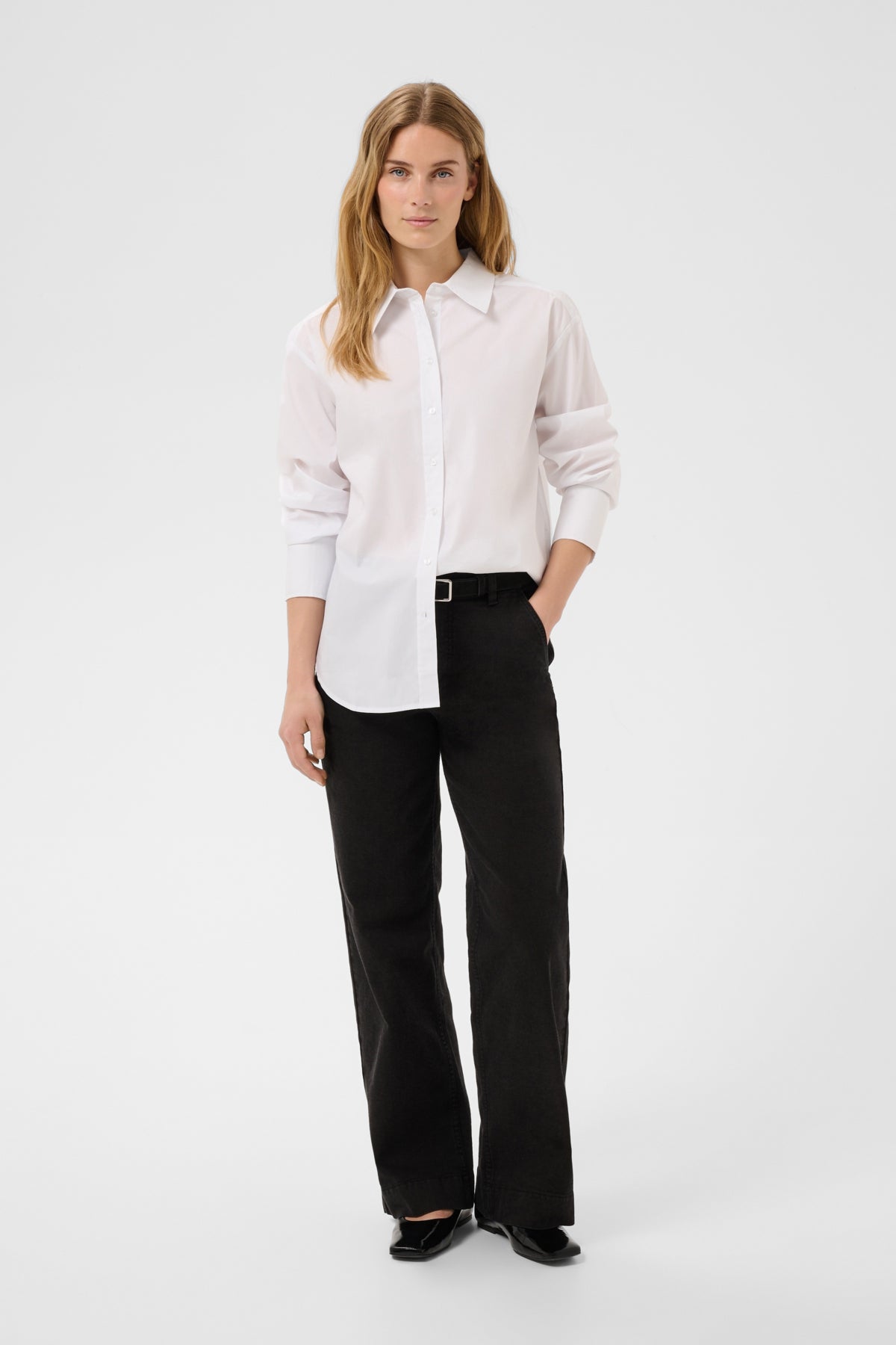 ZaynaPW Regular skjorta Bright White - 110601 - 30310288