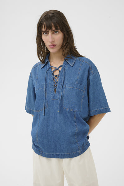 AmelaPW SH Medium Blue Denim - 300156 - 30310381 Thumbnail