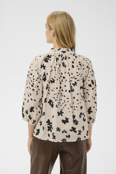 AlettaPW BL Black Dot Flower Print - 30473 - 30310470 Thumbnail