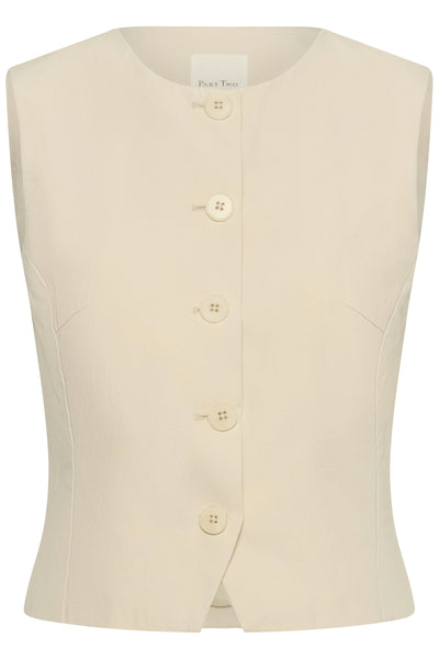BenittaPW Waistcoat Sandshell - 130907 - 30310511 Thumbnail