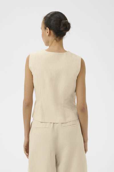 BenittaPW Waistcoat Sandshell - 130907 - 30310511 Thumbnail