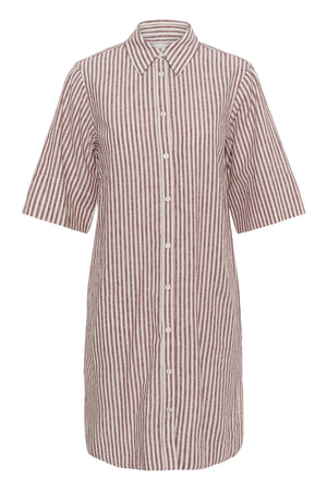 BerritPW Klänning Burnt Russet Stripe - 304944 - 30310539