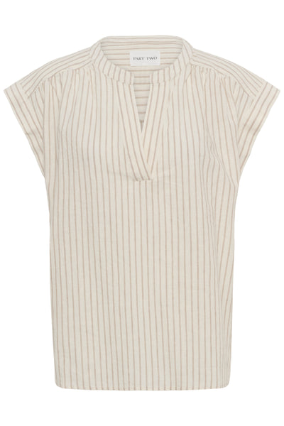 BettinaPW Blus Neutral Stripe - 304943 - 30310540 Thumbnail