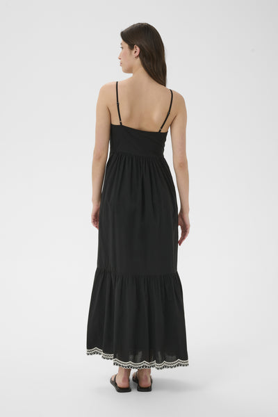 BiannaPW Klänning Svart M offwhite brod - 304950 - 30310541 Thumbnail