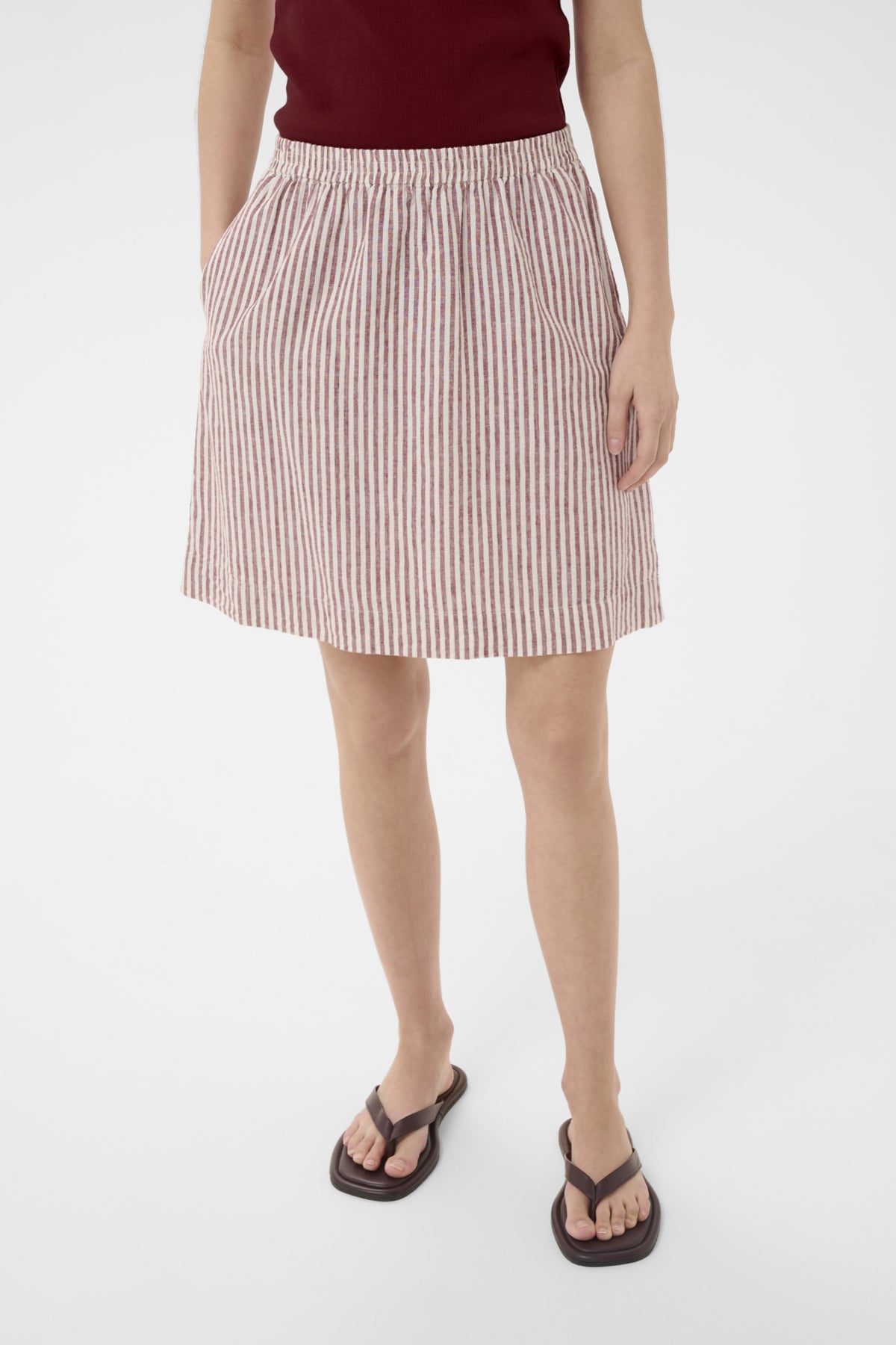BirgittPW Kjol Burnt Russet Stripe - 304944 - 30310543