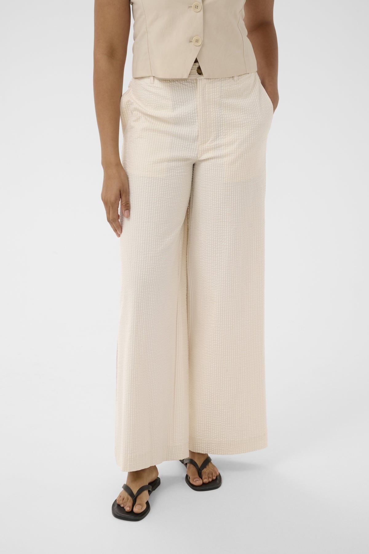 BritaPW Pants Whisper White Stripe - 304952 - 30310552
