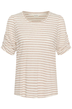 BrizettePW T-shirt Brun Randig - 305039 - 30310567