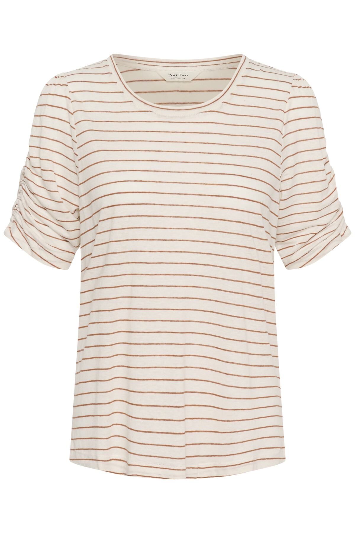 BrizettePW T-shirt Brun Randig - 305039 - 30310567