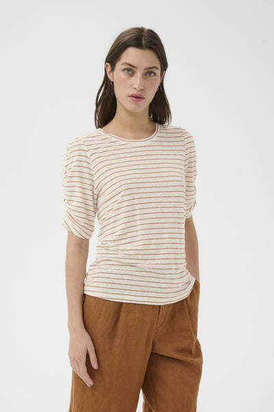 BrizettePW T-shirt Brun Randig - 305039 - 30310567 Thumbnail