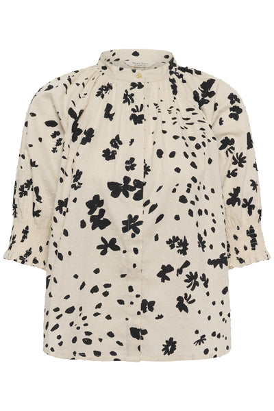 AlmerasPW Skjorta Black Dot Flower Print - 30473 - 30310709 Thumbnail