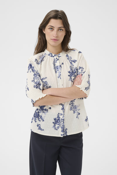 AlmerasPW Skjorta Blue Shadow Flower Print - 304 - 30310709 Thumbnail