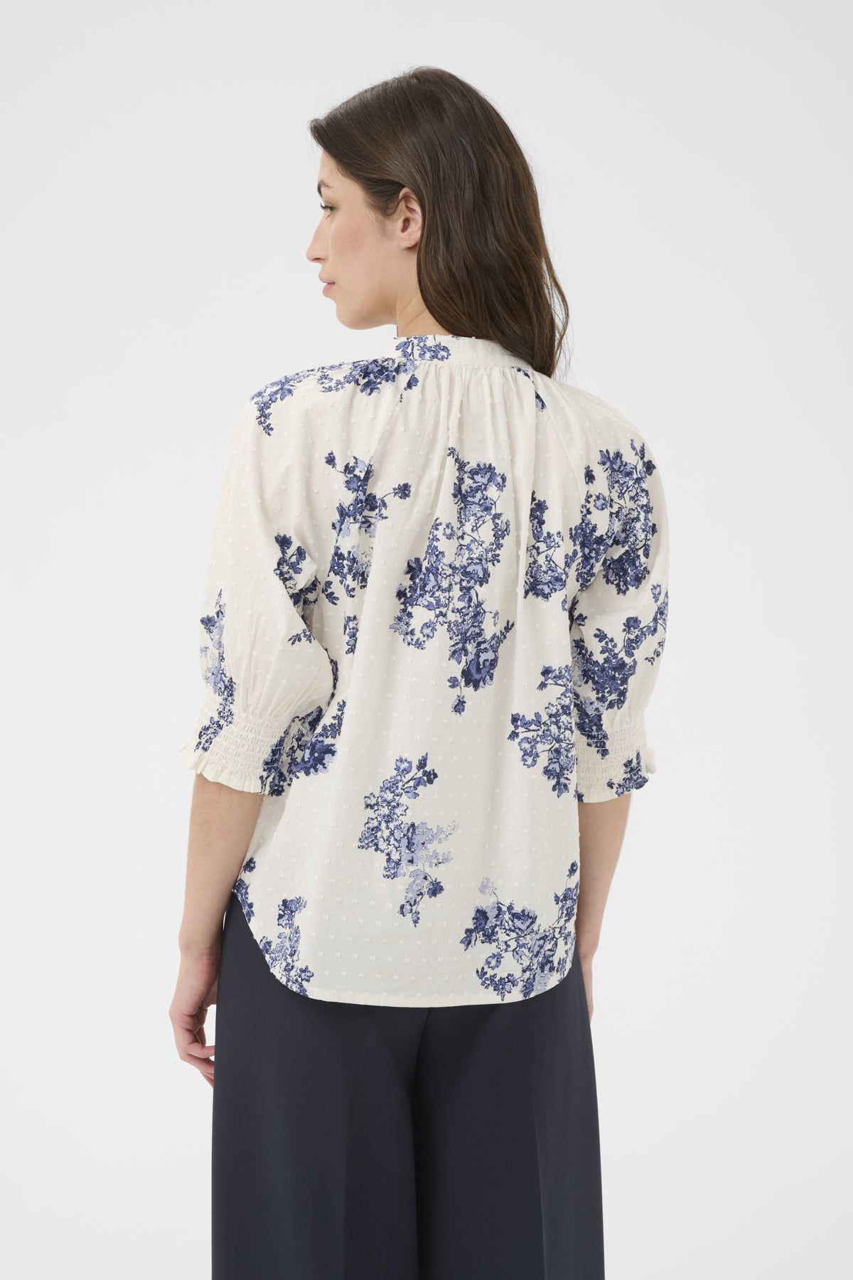 AlmerasPW Skjorta Blue Shadow Flower Print - 304 - 30310709