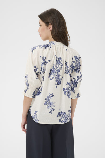 AlmerasPW Skjorta Blue Shadow Flower Print - 304 - 30310709 Thumbnail