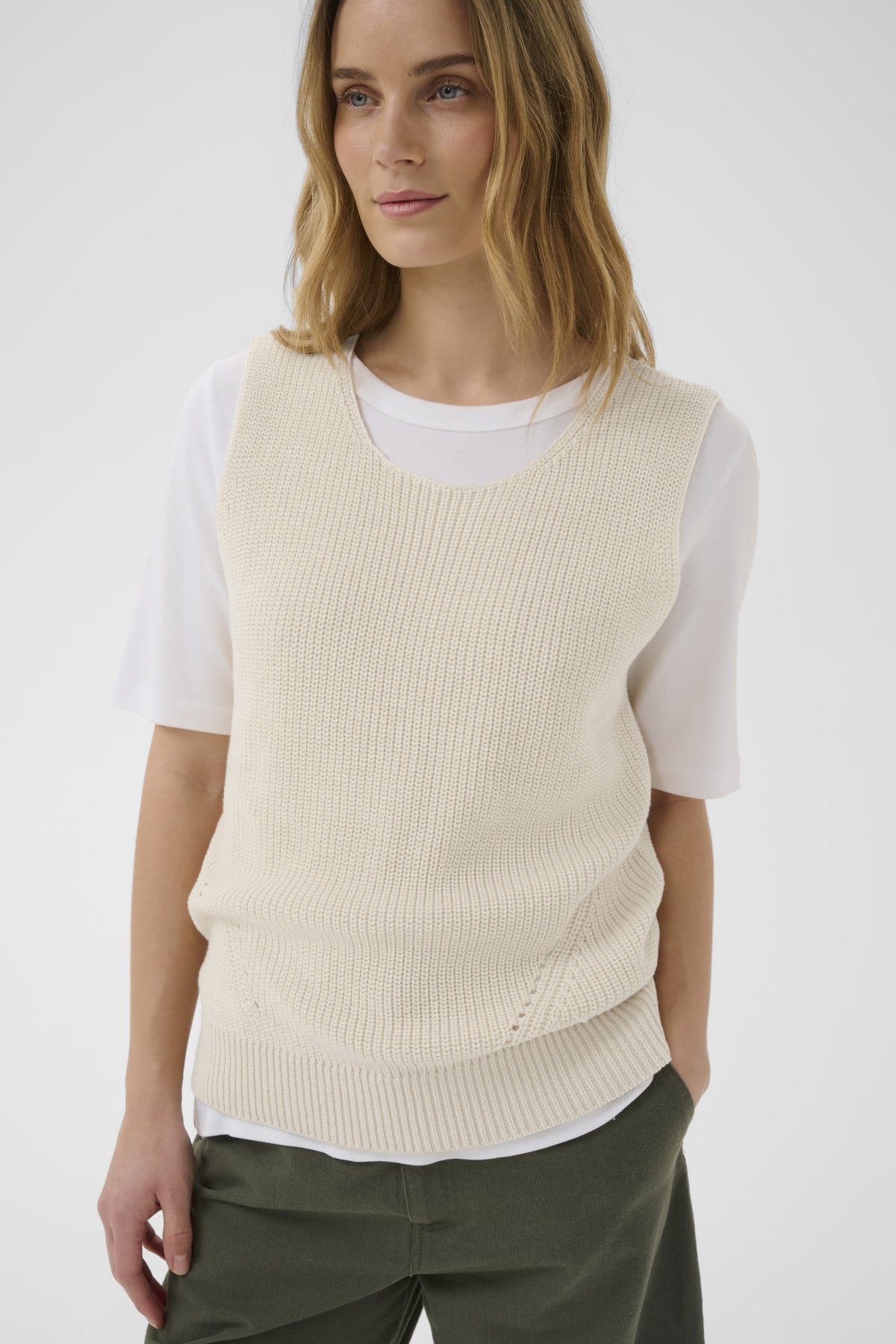 DariannaPW Waistcoat Whitecap Gray - 120304 - 30310728