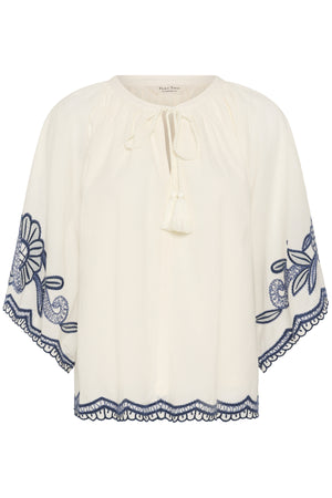BianchaPW Blus Whisper White W Blue emb - 304 - 30310743