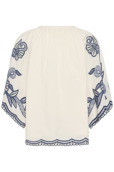 BianchaPW Blus Whisper White W Blue emb - 304 - 30310743 Thumbnail