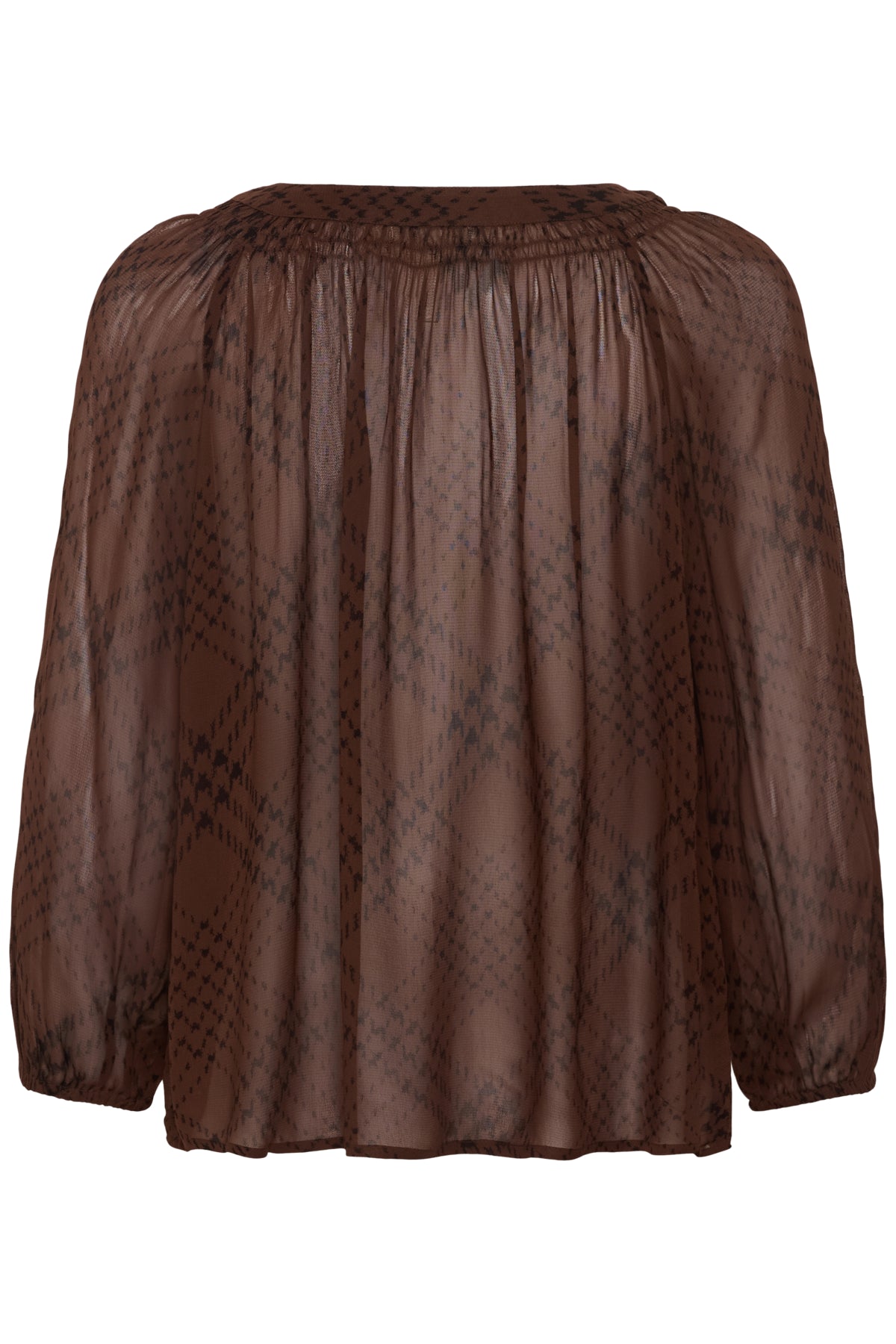 CatinPW Blouse Brown Check Print - 305302 - 30310759