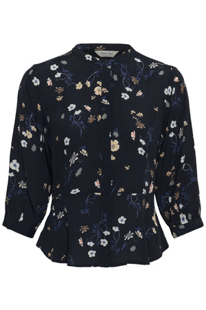 ConstantinaPW Skjorta Dark Navy Botanical Flower - 3 - 30310806