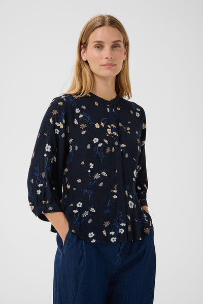 ConstantinaPW Skjorta Dark Navy Botanical Flower - 3 - 30310806 Thumbnail
