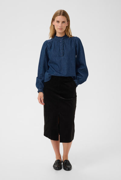 ChristencePW Skjorta Medium Mörkblå Denim - 30015 - 30310813 Thumbnail