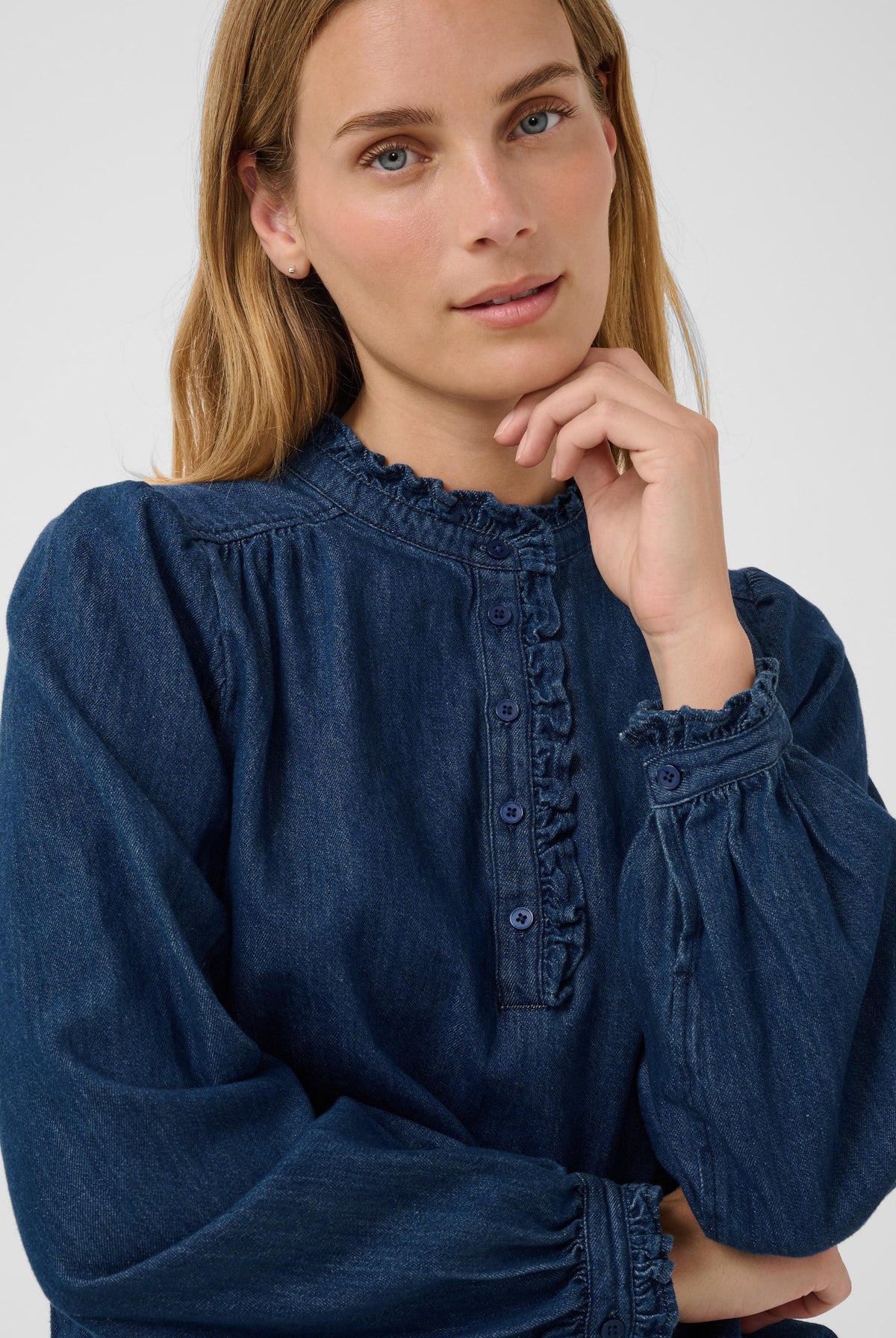 ChristencePW Skjorta Medium Mörkblå Denim - 30015 - 30310813