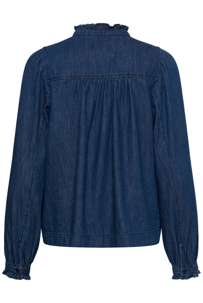 ChristencePW Skjorta Medium Mörkblå Denim - 30015 - 30310813 Thumbnail